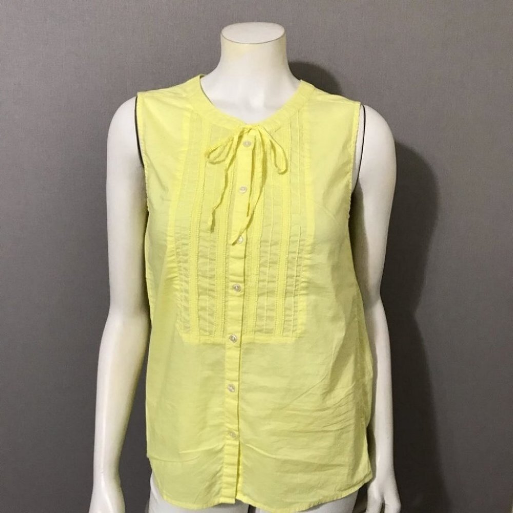 SOLDāāāGap Yellow Sleeveless Cotton Top Sz-XS - Picture 2 of 11